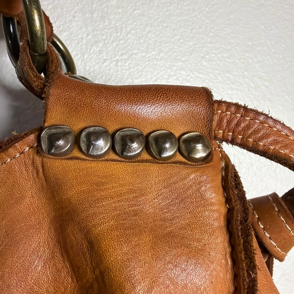 Women's Vera Pelle Brown Leather Shoulder Bag One Size - Picture 4 of 8